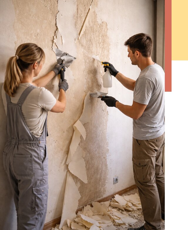 Снятие старых обоев в Пензе от 5389 руб. под ключ недорого | ОТДЕЛОЧНИК-Пнз