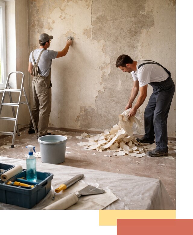 Снятие старых обоев в Пензе быстро и качественно