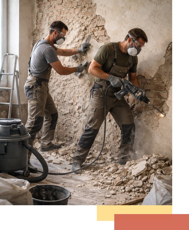 Демонтаж штукатурки со стен в Пензе быстро и аккуратно