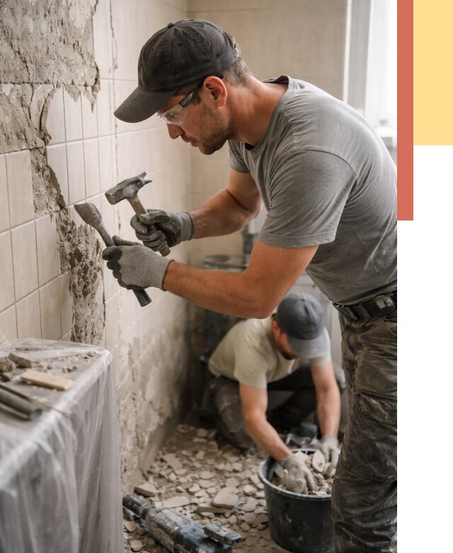 Демонтаж плитки со стен в Пензе от 873 руб. — быстро и недорого | ОТДЕЛОЧНИК-Пнз