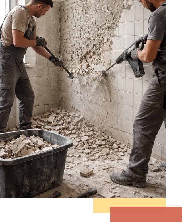 Демонтаж плитки со стен в Пензе быстро и аккуратно