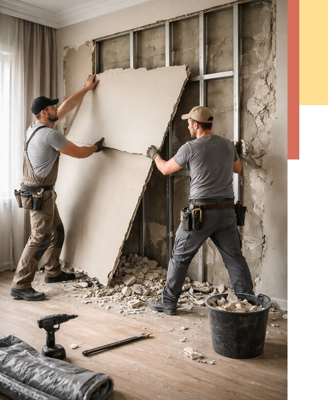 Демонтаж гипсокартона со стен в Пензе от 359 руб. — услуги демонтажа | ОТДЕЛОЧНИК-Пнз