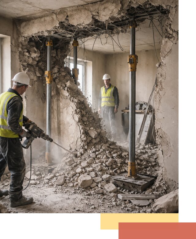 Снос несущих стен в Пензе с гарантией безопасности и качества