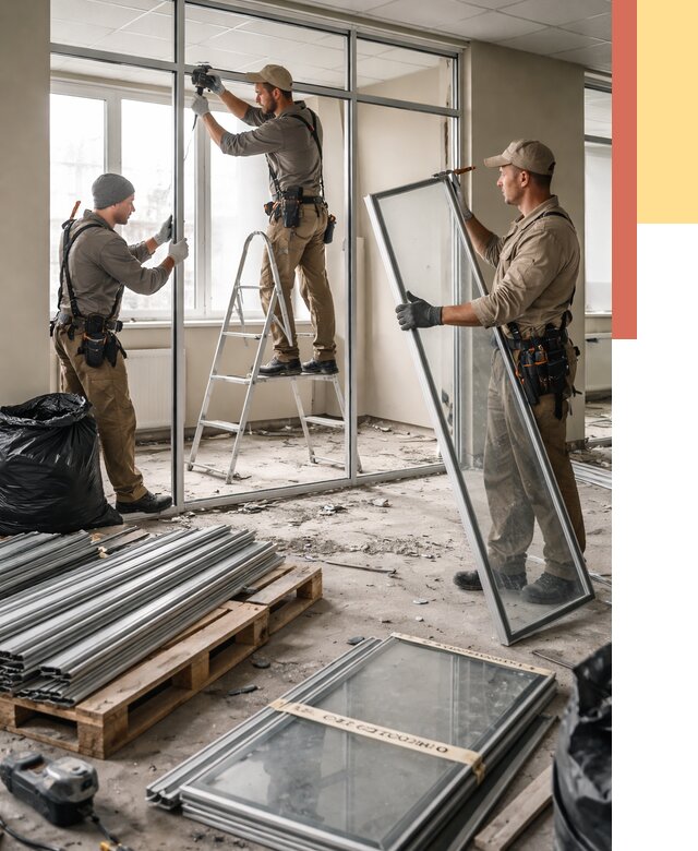 Демонтаж алюминиевых перегородок в Пензе от 4311 руб. — быстро и недорого | ОТДЕЛОЧНИК-Пнз