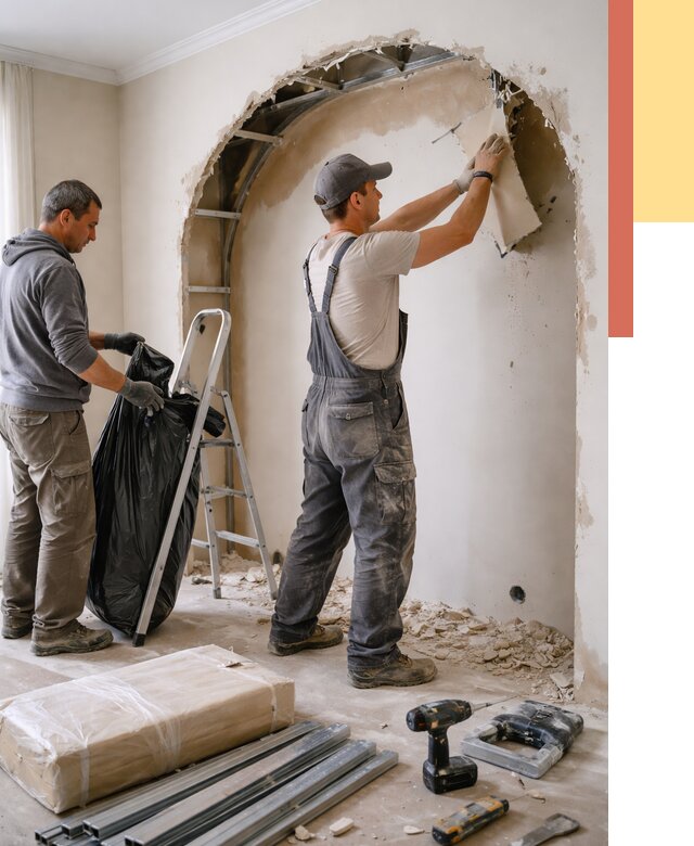 Демонтаж арки из гипсокартона в Пензе от 3593 руб. — услуги под ключ | ОТДЕЛОЧНИК-Пнз