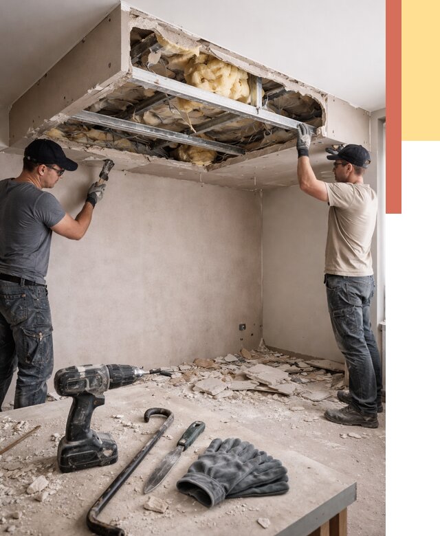 Демонтаж короба из гипсокартона в Пензе от 1560 руб. — быстро и недорого | ОТДЕЛОЧНИК-Пнз