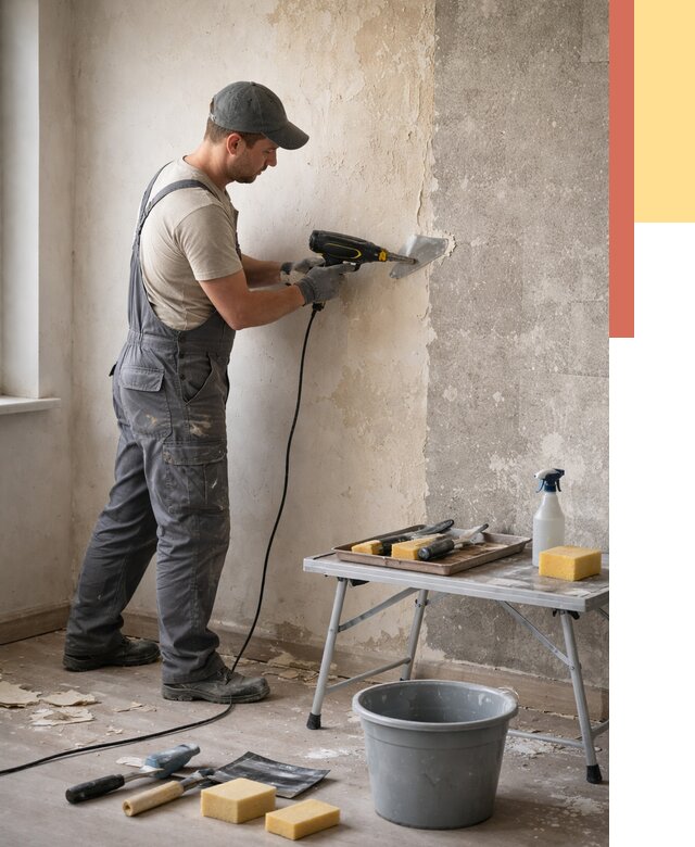 Очистка стен от клея в Пензе от 1899 руб. — снятие и удаление клея со стен | ОТДЕЛОЧНИК-Пнз