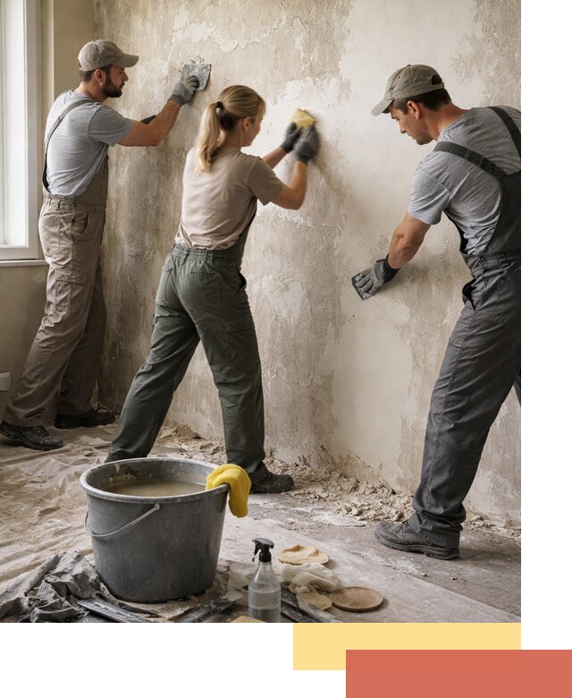 Очистка стен от клея и грунтовки в Пензе качественно и быстро