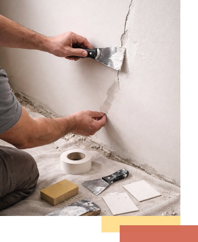 Заделка трещин и сколов в стенах и потолках в Пензе