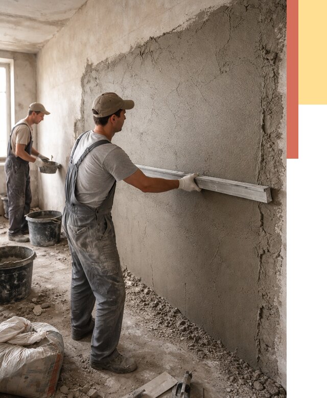 Цементная штукатурка стен в Пензе от 4619 руб/м2 — быстро и недорого | ОТДЕЛОЧНИК-Пнз