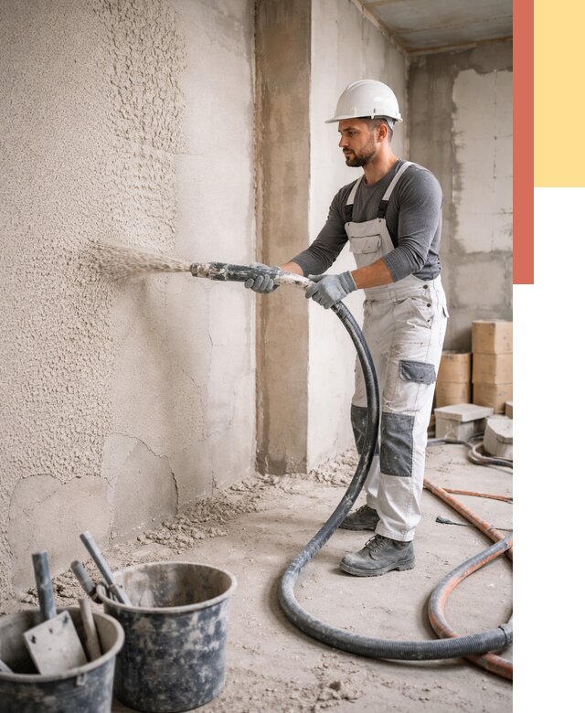 Машинная штукатурка стен в Пензе под ключ от 6672 руб./м2 | ОТДЕЛОЧНИК-Пнз