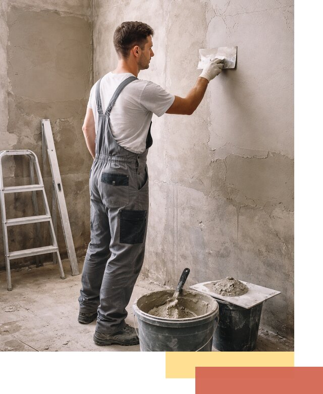 Штукатурка стен в ванной под ключ в Пензе