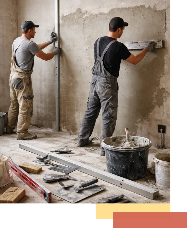 Профессиональная штукатурка стен под плитку в Пензе