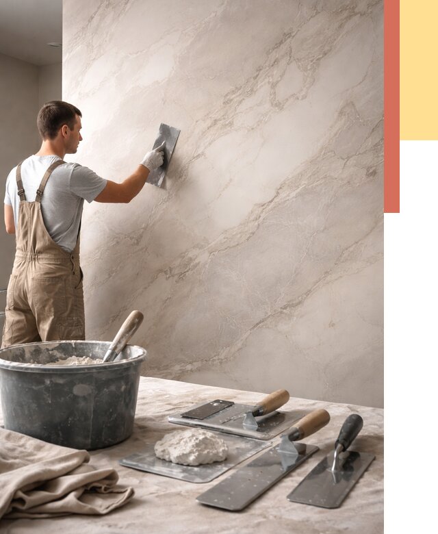 Декоративная штукатурка под мрамор в Пензе от 2874 руб./м² — быстро и недорого | ОТДЕЛОЧНИК-Пнз