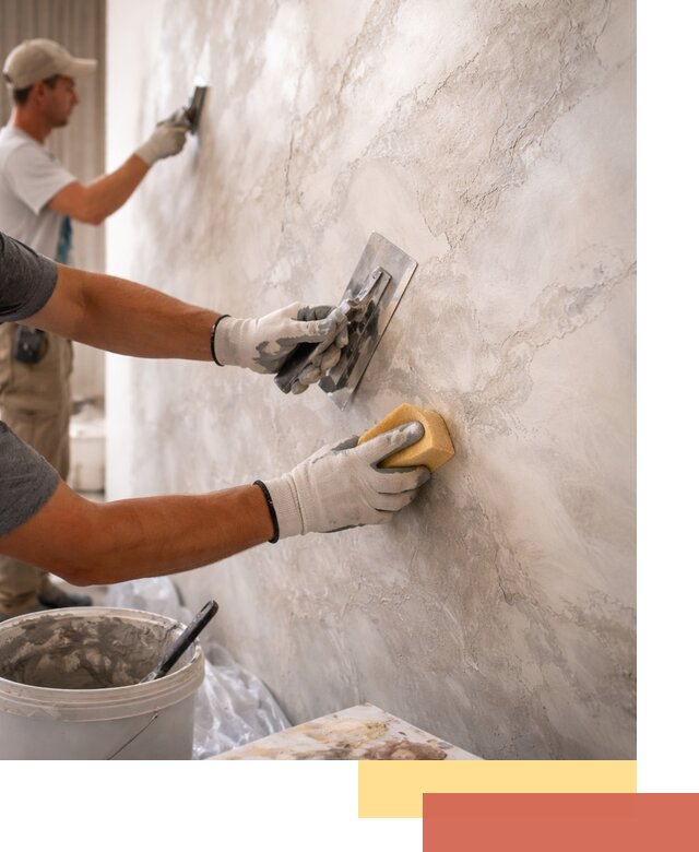 Декоративная штукатурка под мрамор в Пензе для стен и потолков