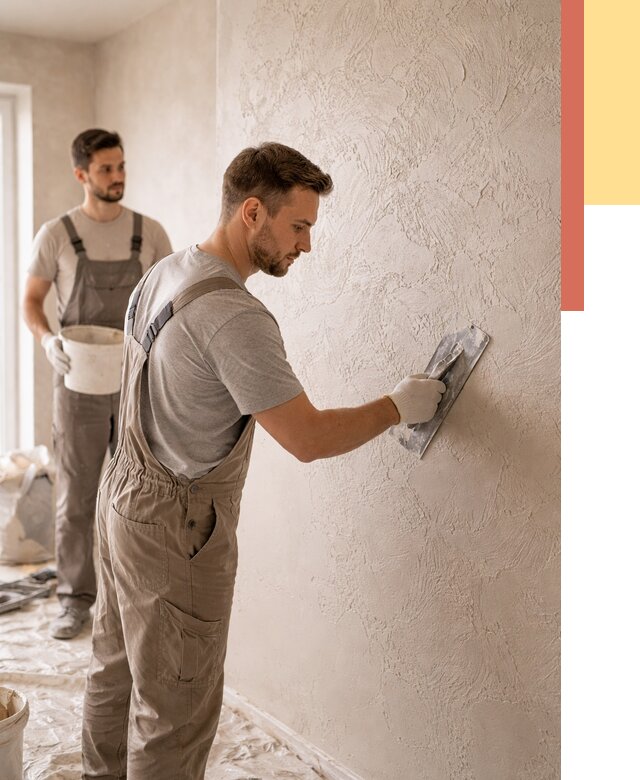 Фактурная штукатурка стен в Пензе от 4311 руб./м² — заказать под ключ | ОТДЕЛОЧНИК-Пнз