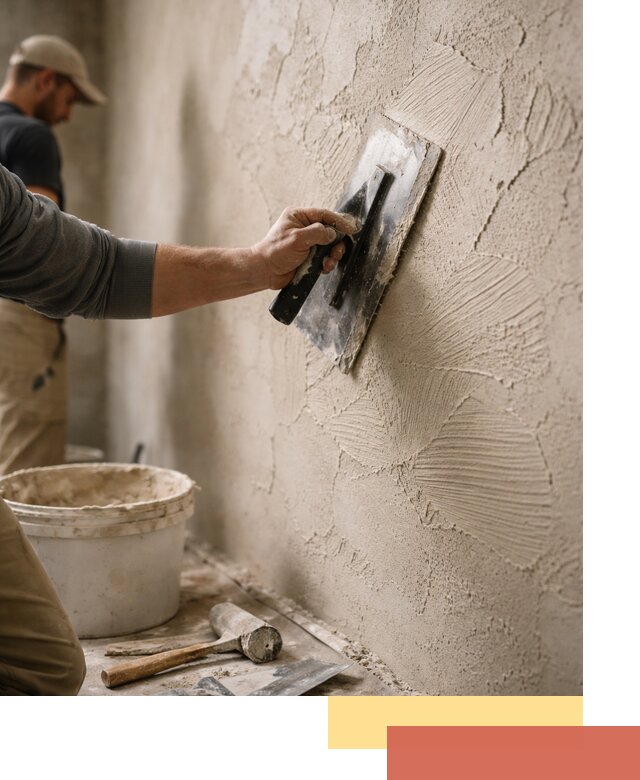 Фактурная штукатурка стен в Пензе — монтаж, отделка, реставрация