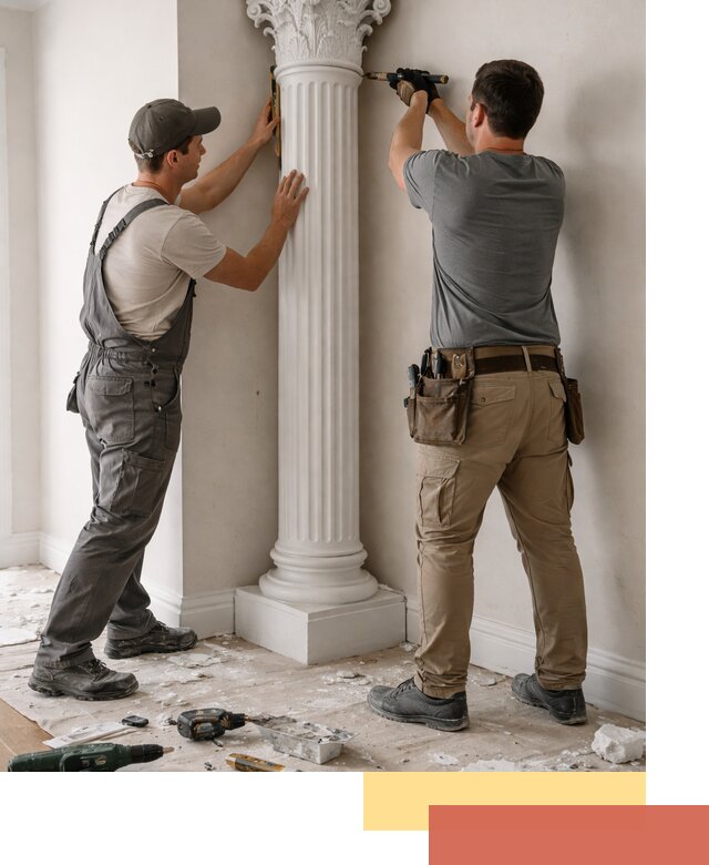 Установка декоративных колонн в Пензе под ключ