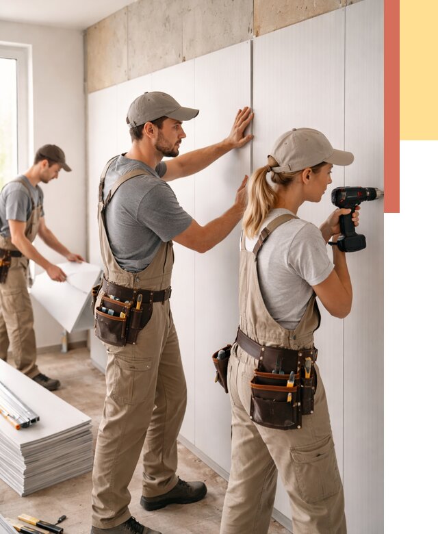 Монтаж ПВХ панелей на стены в Пензе от 462 руб/м2 — быстро и недорого | ОТДЕЛОЧНИК-Пнз