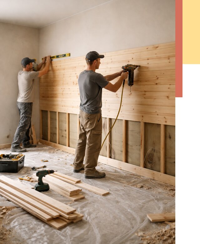 Монтаж деревянной вагонки на стены в Пензе от 7699 руб. | Услуги монтажа вагонки | ОТДЕЛОЧНИК-Пнз