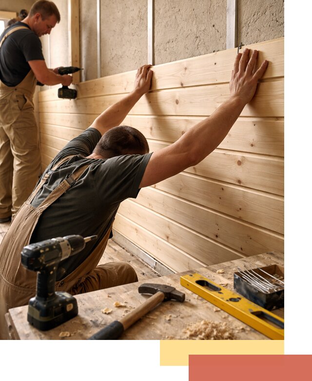 Монтаж деревянной вагонки на стены в Пензе быстро и качественно