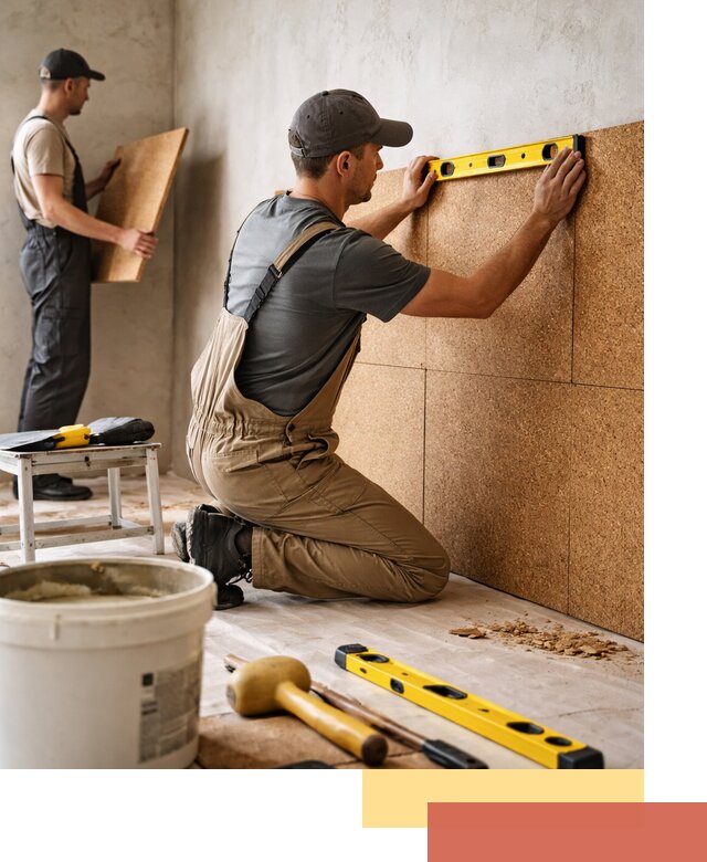 Монтаж пробковых панелей на стены в Пензе быстро и качественно