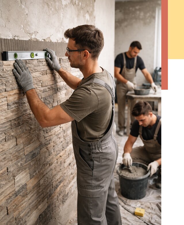 Монтаж искусственного камня в Пензе от 4619 руб. под ключ | ОТДЕЛОЧНИК-Пнз