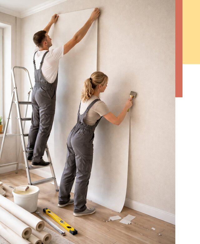 Поклейка флизелиновых обоев в Пензе от 6159 руб. | Быстро и недорого — ОТДЕЛОЧНИК-Пнз