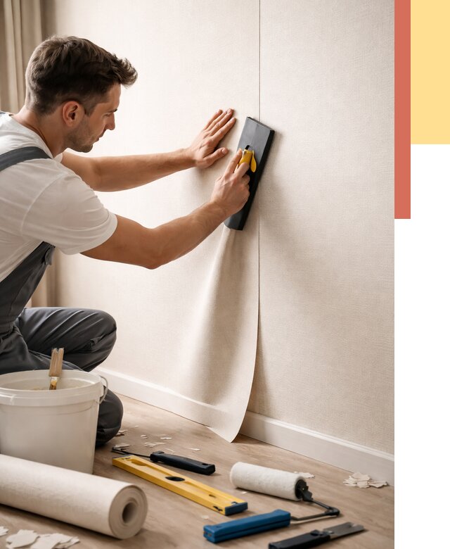 Поклейка виниловых обоев в Пензе от 4619 руб. | Быстро и недорого — ОТДЕЛОЧНИК-Пнз