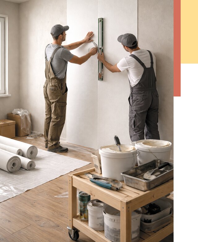 Поклейка стеклообоев в Пензе от 6672 руб. за м2 — быстро и недорого | ОТДЕЛОЧНИК-Пнз