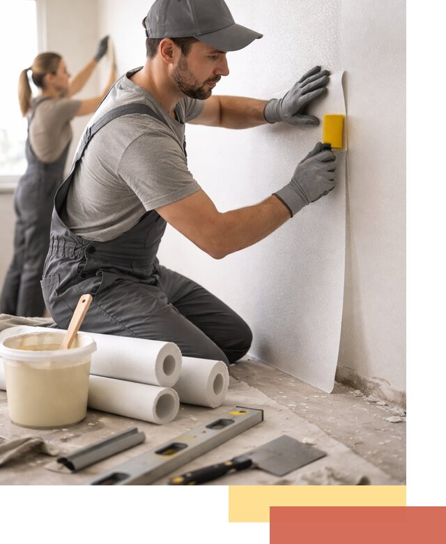 Поклейка стеклообоев профессионально в Пензе