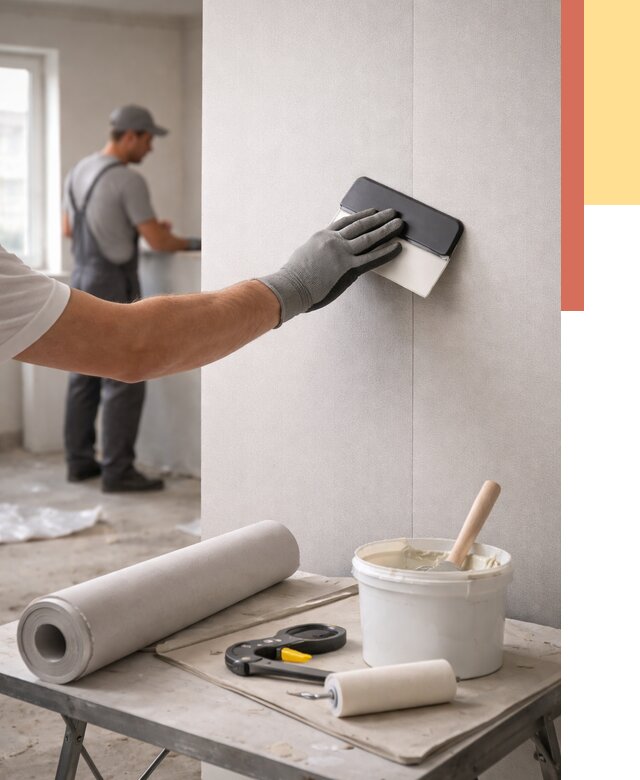 Поклейка обоев под покраску в Пензе от 3593 руб. за м2 | ОТДЕЛОЧНИК-Пнз