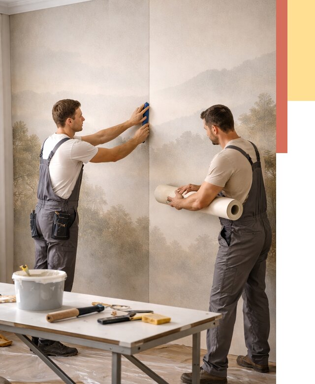 Поклейка фотообоев в Пензе от 8725 руб/м² — быстро и недорого | ОТДЕЛОЧНИК-Пнз