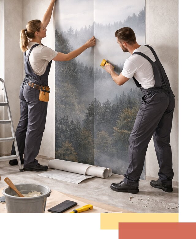 Поклейка фотообоев профессионально в Пензе под ключ