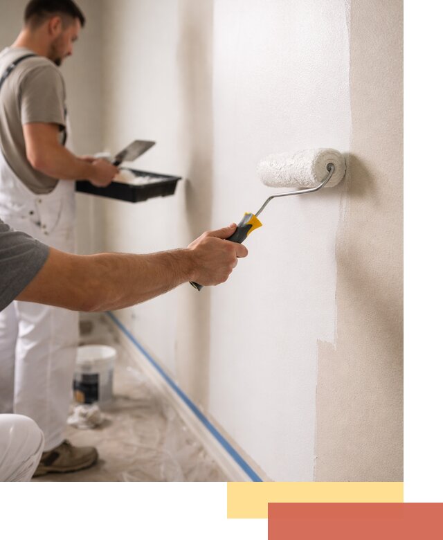 Покраска стен акриловой краской профессионально в Пензе