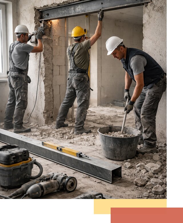 Создание проемов в стенах и несущих конструкциях в Пензе