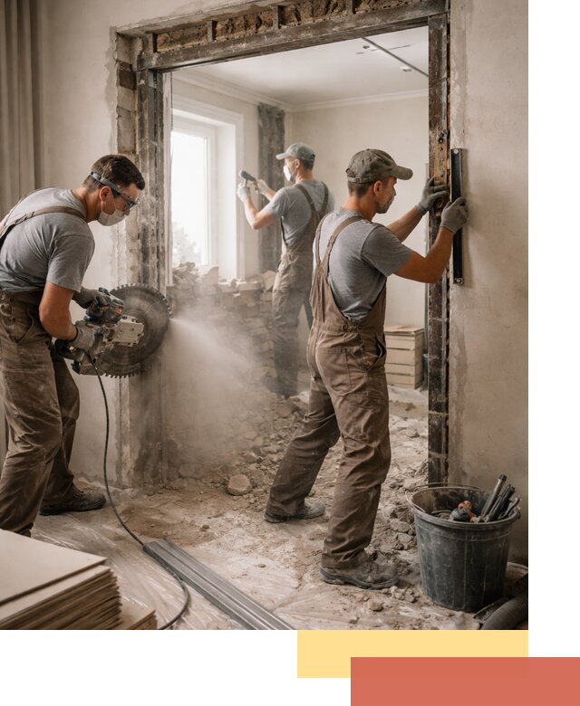 Расширение дверного проема под установку новой двери в Пензе