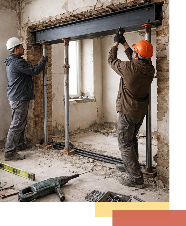 Усиление проема в стене в Пензе для расширения и безопасности