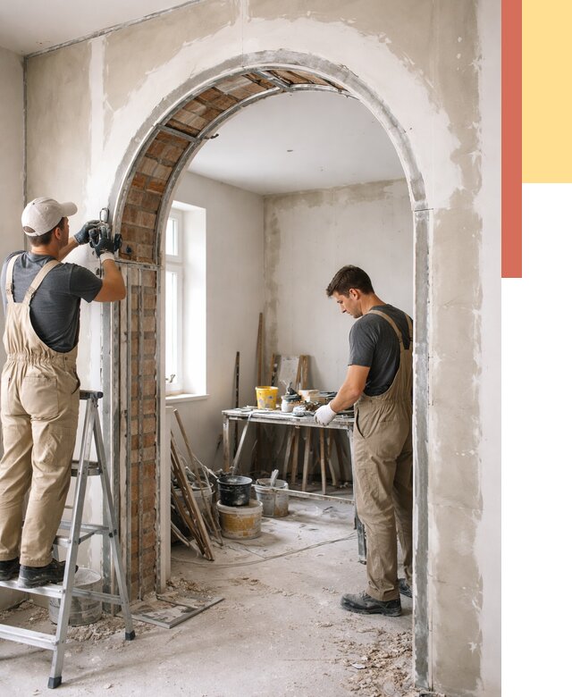 Устройство арочного проема в Пензе от 9752 руб. под ключ — быстро и недорого | ОТДЕЛОЧНИК-Пнз