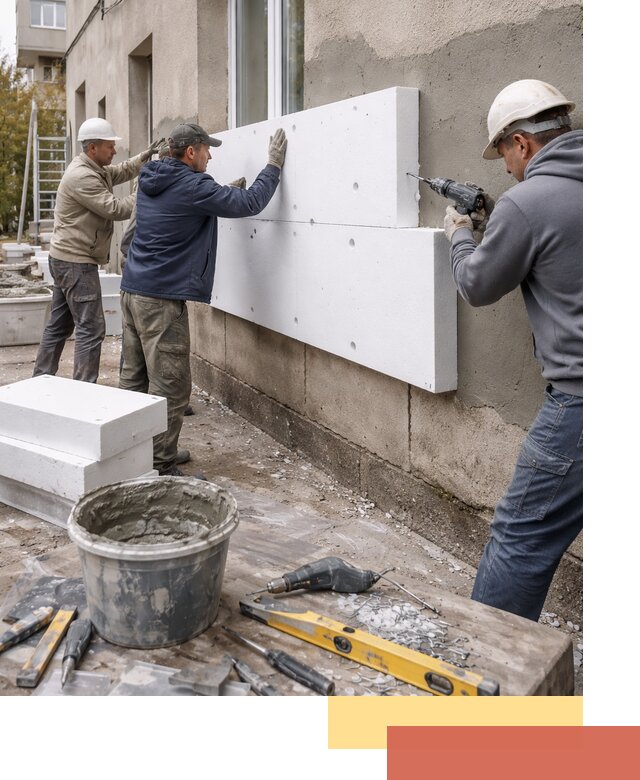 Утепление наружных стен пенопластом в Пензе