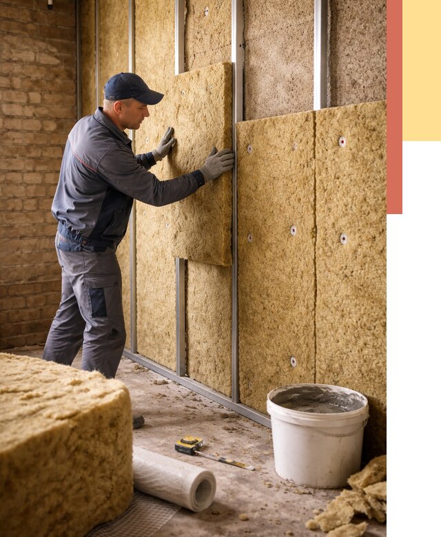 Утепление стен минватой в Пензе от 1386 руб./м2 — недорого и быстро | ОТДЕЛОЧНИК-Пнз