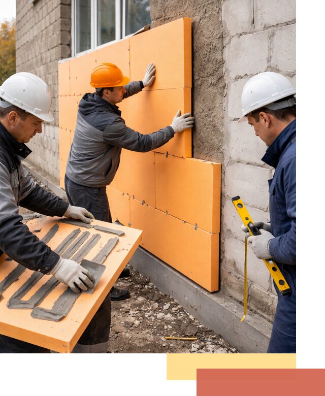 Утепление фасада пеноплексом под ключ в Пензе