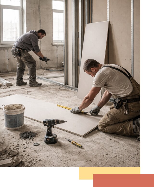 Кладка перегородок из ПГП под ключ в Пензе