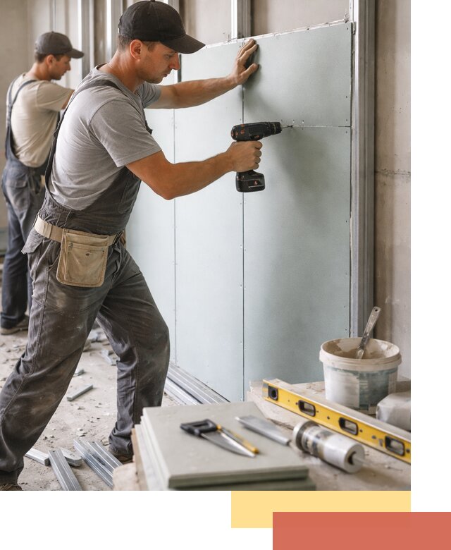 Кладка влагостойких перегородок ПГП в Пензе