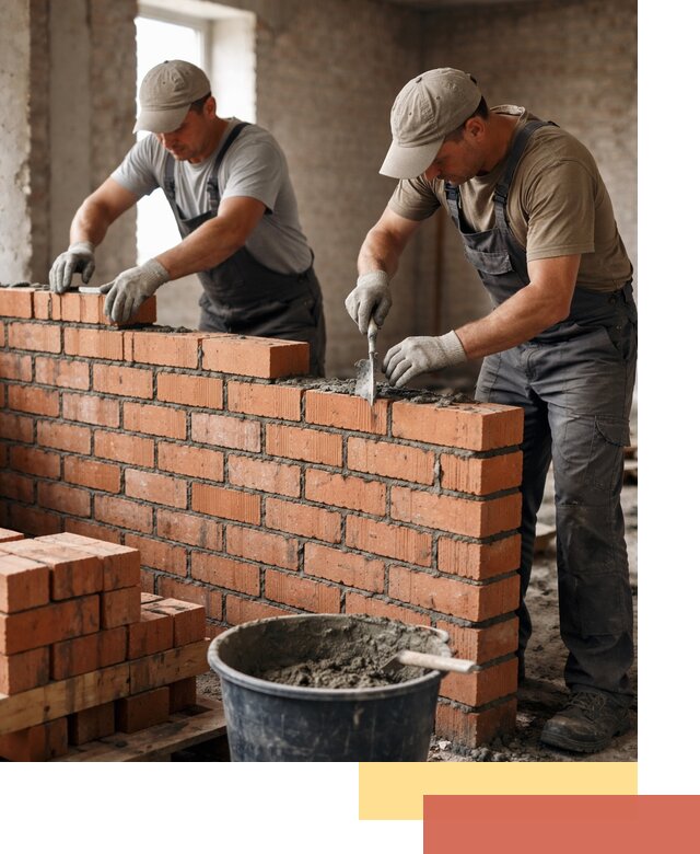 Кладка кирпичных перегородок под ключ в Пензе