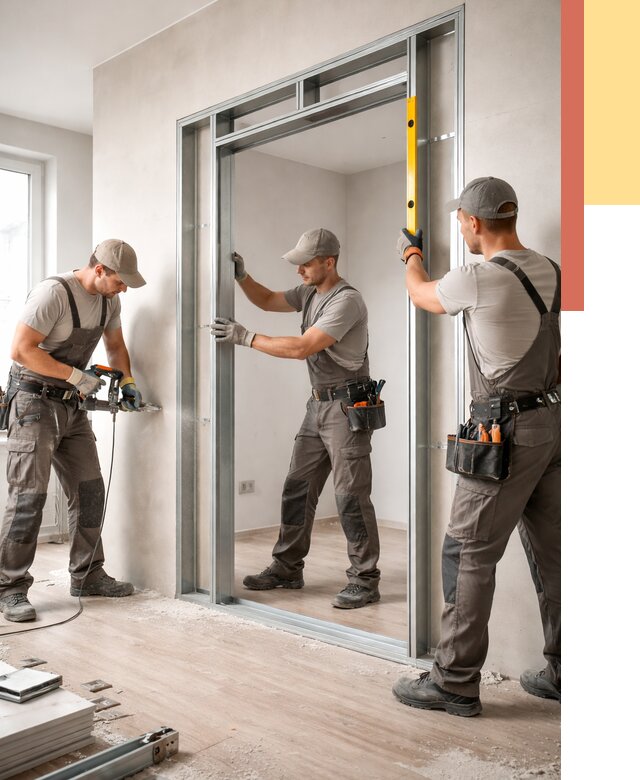 Устройство дверного проема в перегородке в Пензе от 4619 руб. под ключ | ОТДЕЛОЧНИК-Пнз