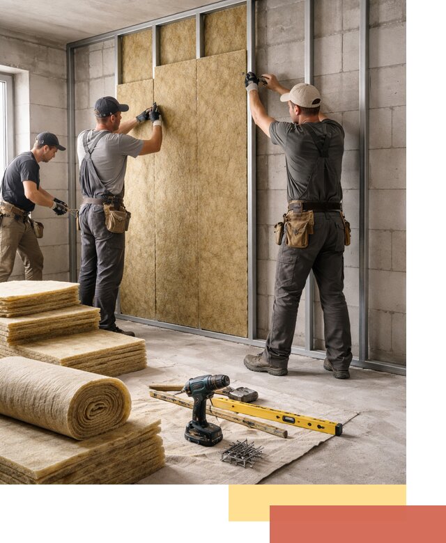 Шумоизоляция перегородок из блоков в Пензе — монтаж и защита шумоизоляцией