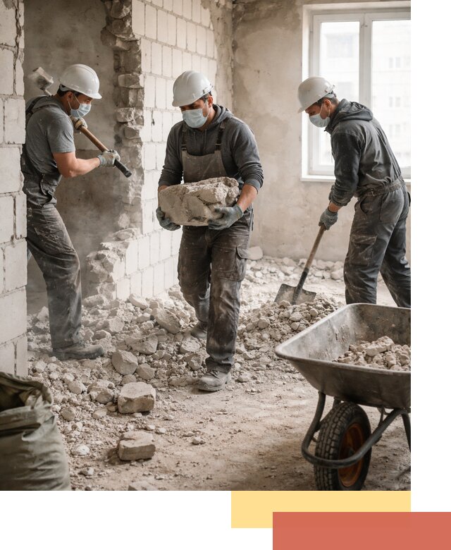 Демонтаж блочных перегородок в Пензе быстро и аккуратно