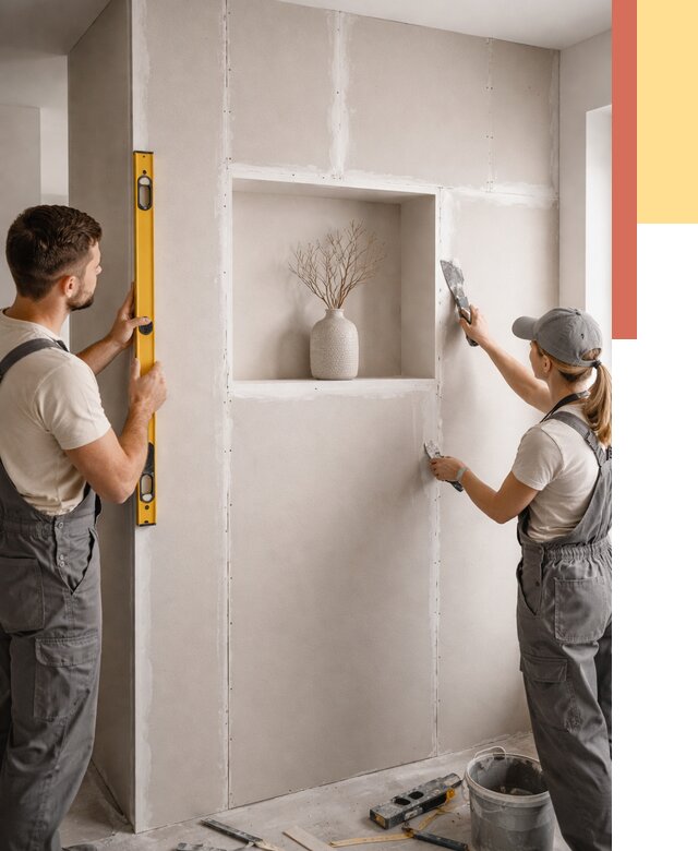 Перегородка из гипсокартона с нишей в Пензе от 3336 руб. под ключ | ОТДЕЛОЧНИК-Пнз