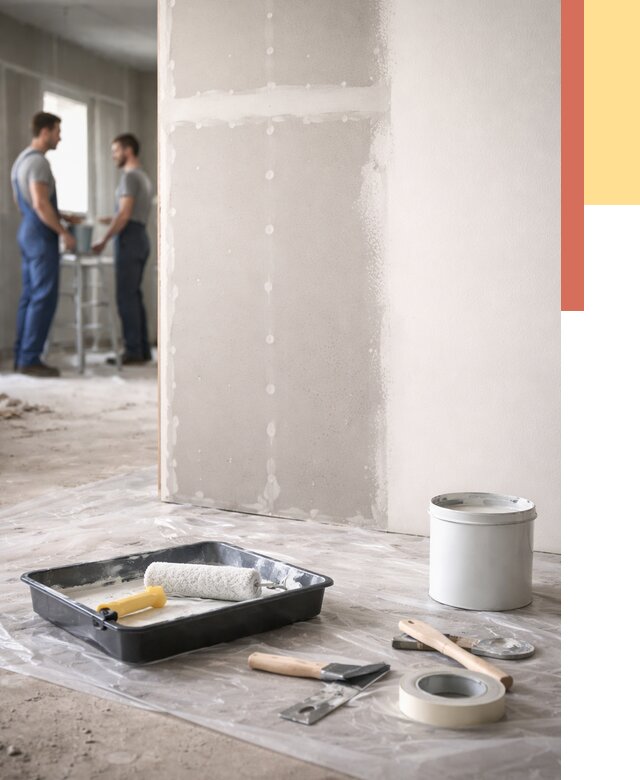 Покраска перегородок из гипсокартона в Пензе от 4619 руб. под ключ | ОТДЕЛОЧНИК-Пнз